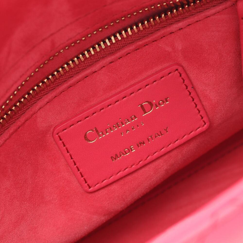 Dior Lady Cannage Handbag Leather Pink - Picture 4 of 5